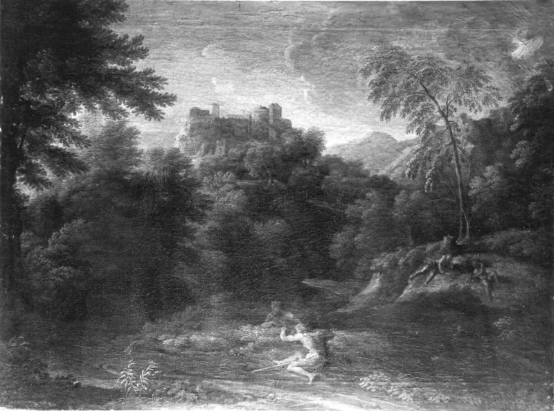 Paesaggio classico con quattro figure in riposo - Bavarian State Painting Collections